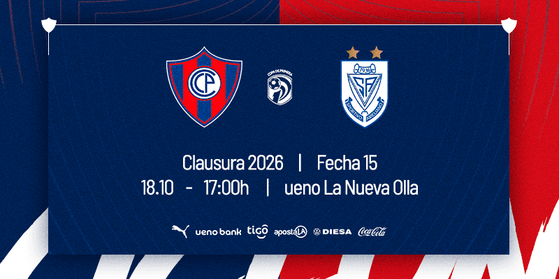 Imagen del evento Cerro Porteño vs Ameliano - Torneo Clausura 2026 - Fecha 15