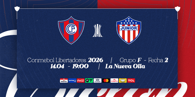 Imagen del evento CONMEBOL Libertadores 2026 Cerro Porteño vs Junior