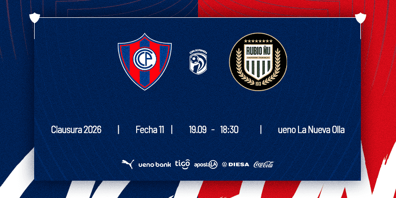 Imagen del evento Cerro Porteño vs Rubio Ñu - Torneo Clausura 2026 - Fecha 11